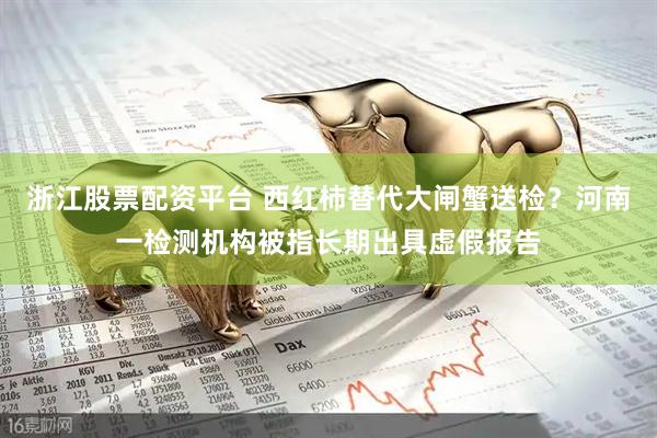浙江股票配资平台 西红柿替代大闸蟹送检?河南一检测机构被指长期出具虚假报告